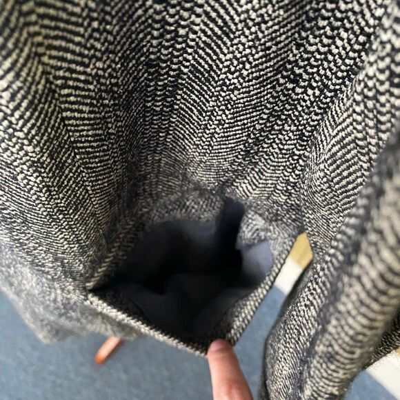 London Square men 48R 100% silk fully lined 2 button black & white blazer - Picture 4 of 14